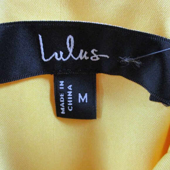 Lulus Cascading Crush Yellow Tiered Bustier Midi Dress Womens Medium New NWT - Picture 4 of 7